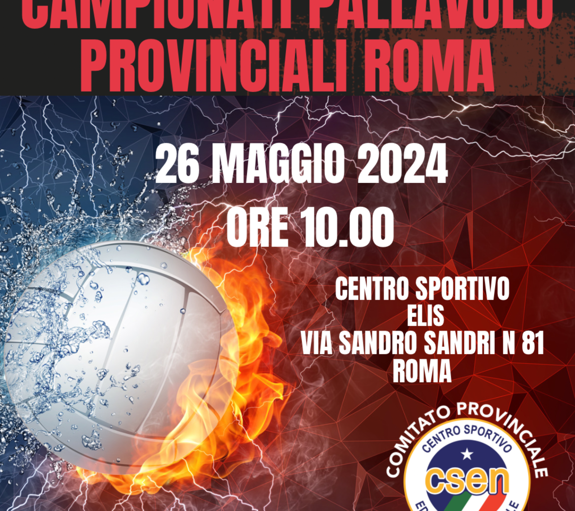 Premiazioni campionati Pallavolo provinciali Roma